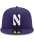 Фото #3 товара Men's Purple Northwestern Wildcats Primary Team Logo Basic 59FIFTY Fitted Hat