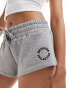 Фото #1 товара ASOS Weekend Collective micro jersey shorts in grey marl