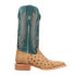 Фото #1 товара R. Watson Boots Full Quill Ostrich Square Toe Cowboy Mens Blue, Brown RW4523-2