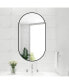 Фото #9 товара Wall Mounted Mirror, 36"X 18" Oval Bathroom Mirror, Vanity Wall Mirror with Stainless