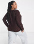 Фото #2 товара Brave Soul Plus grunge crew neck jumper in port