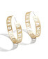 ფოტო #1 პროდუქტის x Baublebar Texas Rangers Large Cutout Hoop Earrings