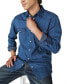 Фото #4 товара Рубашка мужская Lucky Brand с длинным рукавом Western Railroad Stripe Snap-Front