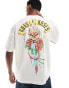 ASOS DESIGN unisex oversized band t-shirt with Guns N' Roses prints in stone