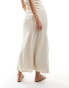 Фото #4 товара Abercrombie & Fitch linen blend bias cut maxi skirt in oatmeal co-ord