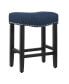 Фото #5 товара 24" Upholstered Saddle Seat Counter Stool (Set of 2)