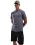 Hollister micro logo relaxed fit cooling t-shirt in charcoal