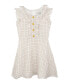 Big Girls Faux Buttons Boucle Dress