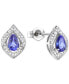 Фото #1 товара Серьги Macy's Tanzanite & White Sapphire Pear Halo