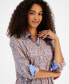 ფოტო #3 პროდუქტის Women's Paisley Print Button-Front Shirt