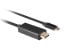 Фото #1 товара Кабель Lanberg USB Type-C - DisplayPort CA-CMDP-10CU-0010-BK - 1 м - Мужской - Мужской - Прямой