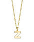 Gold-Tone Initial Necklace 20"