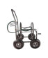 4-Wheel Garden Hose Reel Cart with Basket