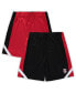Фото #1 товара Men's Red, Black Wisconsin Badgers Big and Tall Team Reversible Shorts