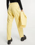 Monki co-ord tapered trousers in yellow pinstripe