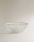 Фото #1 товара Raised glass bowl with gold rim