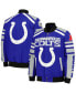 Фото #1 товара Men's Royal Indianapolis Colts Power Forward Racing Full-Snap Jacket
