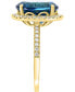 Фото #4 товара Кольцо LALI Jewels London Blue Topaz & Diamond Glam in Gold