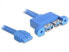 Delock 82941 - 0.45 m - 2 x USB A - USB 3.2 Gen 1 (3.1 Gen 1) - Female/Female - 5000 Mbit/s - Blue