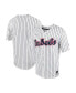 Men's White and Navy Ole Miss Rebels Pinstripe Replica Full-Button Baseball Jersey