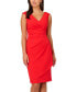 Women's V-Neck Draped-Overlay Dress Красный, 6 - фото #3