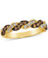 ფოტო #1 პროდუქტის Nude Diamond & Chocolate Diamond Twist Ring (1/2 ct. t.w.) in 14k Gold