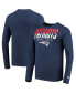 ფოტო #1 პროდუქტის Men's Navy New England Patriots Combine Authentic Split Line Long Sleeve T-shirt