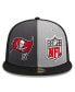 Фото #3 товара Men's Gray, Black Tampa Bay Buccaneers 2023 Sideline 59FIFTY Fitted Hat