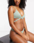 Фото #1 товара Hollister crossover co-ord bikini top in green