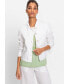 ფოტო #1 პროდუქტის Women's Cotton Linen Long Sleeve Cropped Jacket