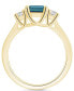 ფოტო #3 პროდუქტის London Blue Topaz and Diamond Ring (2 ct.t.w and 1/4 ct.t.w) 14K Yellow Gold