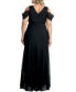 ფოტო #2 პროდუქტის Women's Plus Size Seraphina Mesh Gown