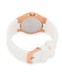 ფოტო #2 პროდუქტის Women's Rose Gold Wrist Watch with Crystal Bezel and Silicone Rubber Band