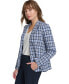 ფოტო #3 პროდუქტის Women's Plaid One-Button Blazer