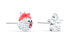 Swarovski 施华洛世奇 Line Friends瑜伽可妮兔耳钉 女款 白色 / Swarovski Line Friends Earning 5514435