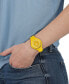 ფოტო #4 პროდუქტის Women's 2 Hand Quartz Fire Island Yellow Silicone Watch, 39mm