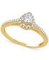 ფოტო #1 პროდუქტის Diamond Teardrop Halo Engagement Ring (1/4 ct. t.w.) in 14k White, Yellow or Rose Gold