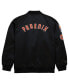 ფოტო #4 პროდუქტის Men's Black Distressed Phoenix Suns Hardwood Classics Vintage-Like Logo Full-Zip Bomber Jacket