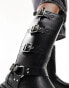 Public Desire Fast Track biker boot in black