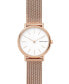 ფოტო #1 პროდუქტის Women's Signatur Slim Rose Gold-Tone Stainless Steel Mesh Bracelet Watch 30mm