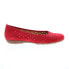 Фото #1 товара Gabor 44-169-15 Womens Red Nubuck Slip On Ballet Flats Shoes 42.5