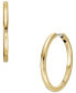 ფოტო #3 პროდუქტის All Stacked Up Gold-Tone Stainless Steel Hoop Earrings