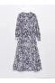 Фото #5 товара Платье женское LC WAIKIKI Classic Hakim Yaka с узором на длинный рукав
