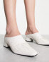 RAID Brina backless western shoes in white