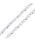 Фото #1 товара Men's Solid 7MM Diamond Cut .925 Sterling Silver Miami Cuban Curb Chain Necklace For Men s Women 24 Inch