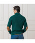 Фото #7 товара Men's Organic Half Zip Sweater with Suede Trim