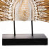 Decorative Figure Alexandra House Living Black Natural Wood Iron Marine algae Peacock 53 x 12 x 64 cm