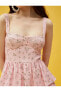 Фото #40 товара Askılı Çiçekli Katlı Mini Elbise