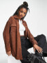 Фото #1 товара Noisy May cord oversized shacket in brown