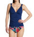 Фото #1 товара Bleu Rod Beattie Over The Shoulder Tankini Top Swimwear Size 8 Navy